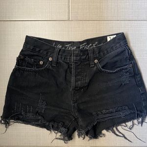 We The Free By Free People black denim shorts